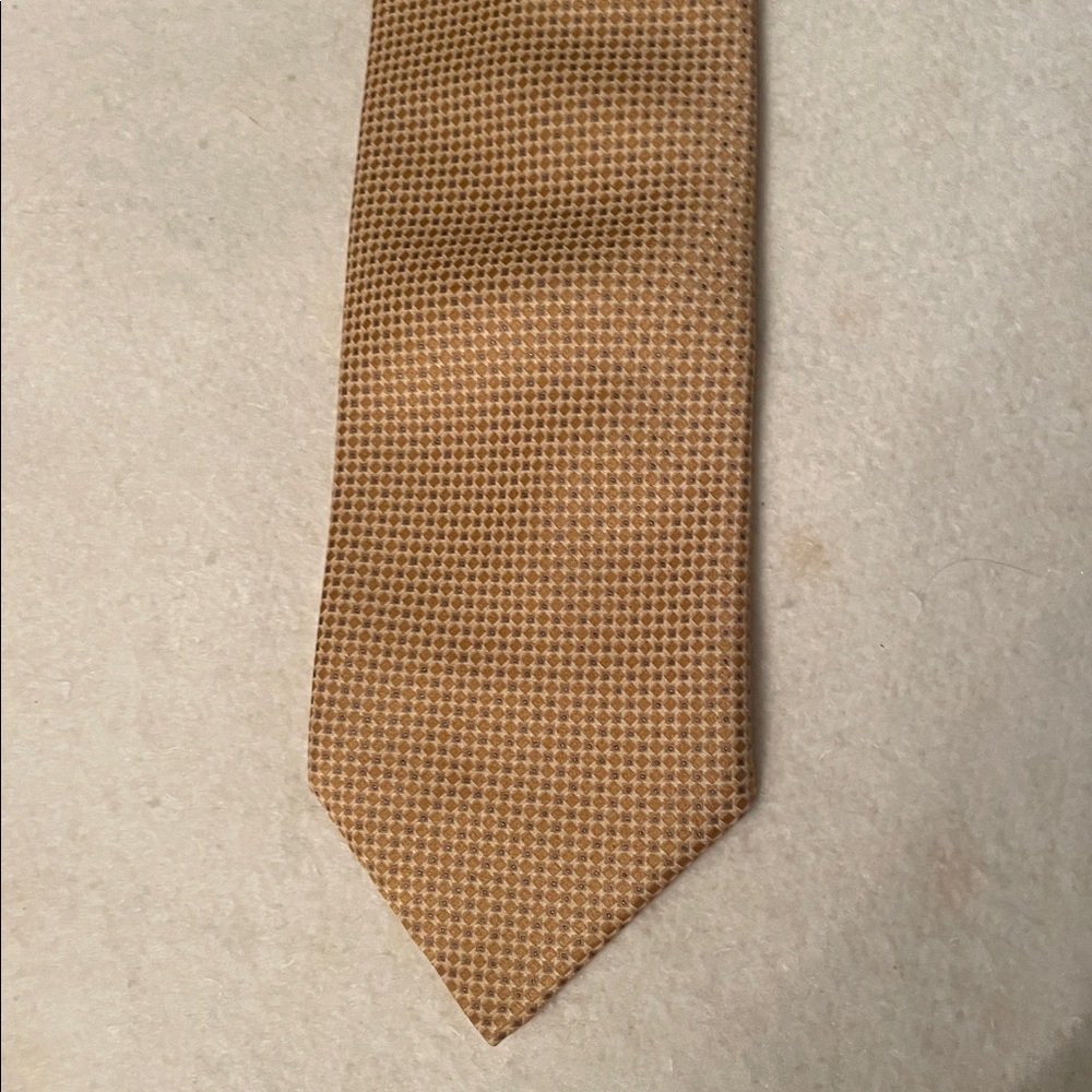 Brioni Beige and Brown Geometric Men's Tie